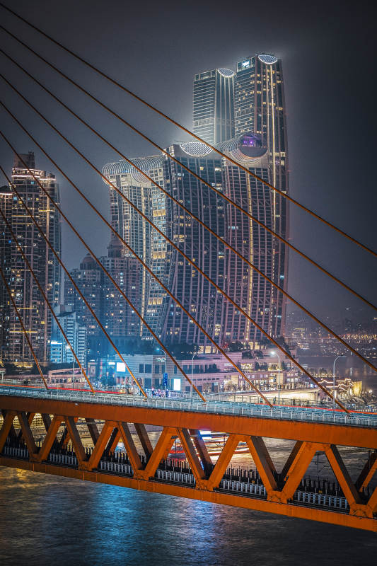 重庆夜桥映城光图片