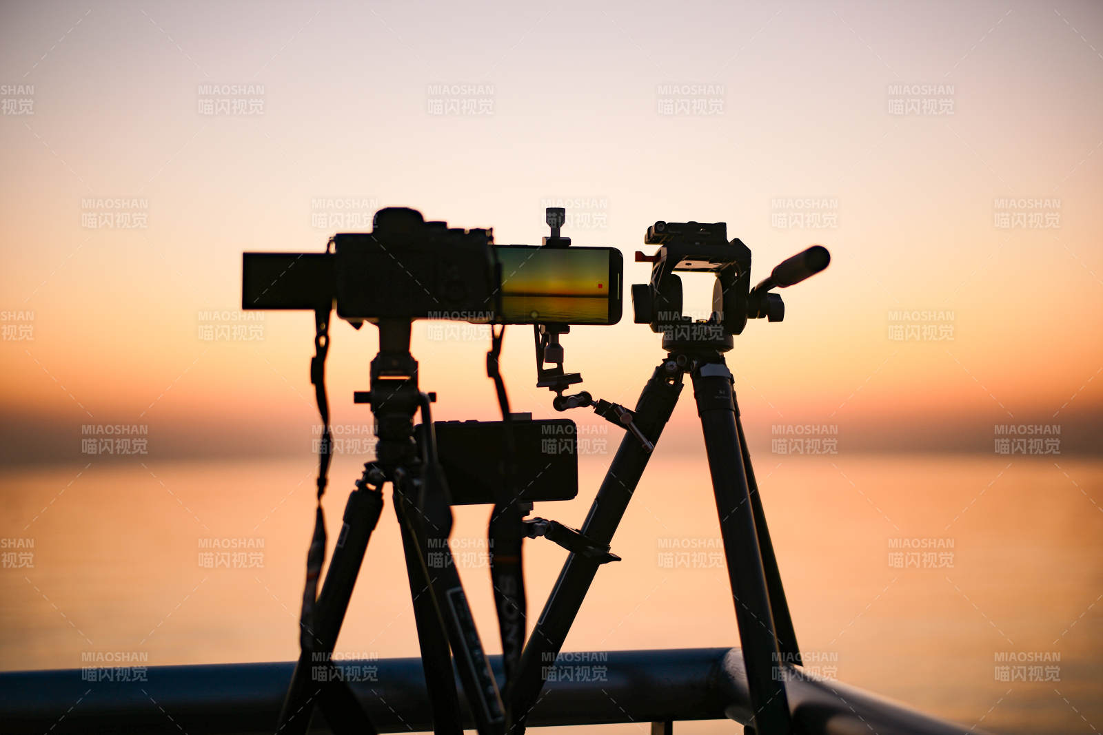 日落摄影剪影图片