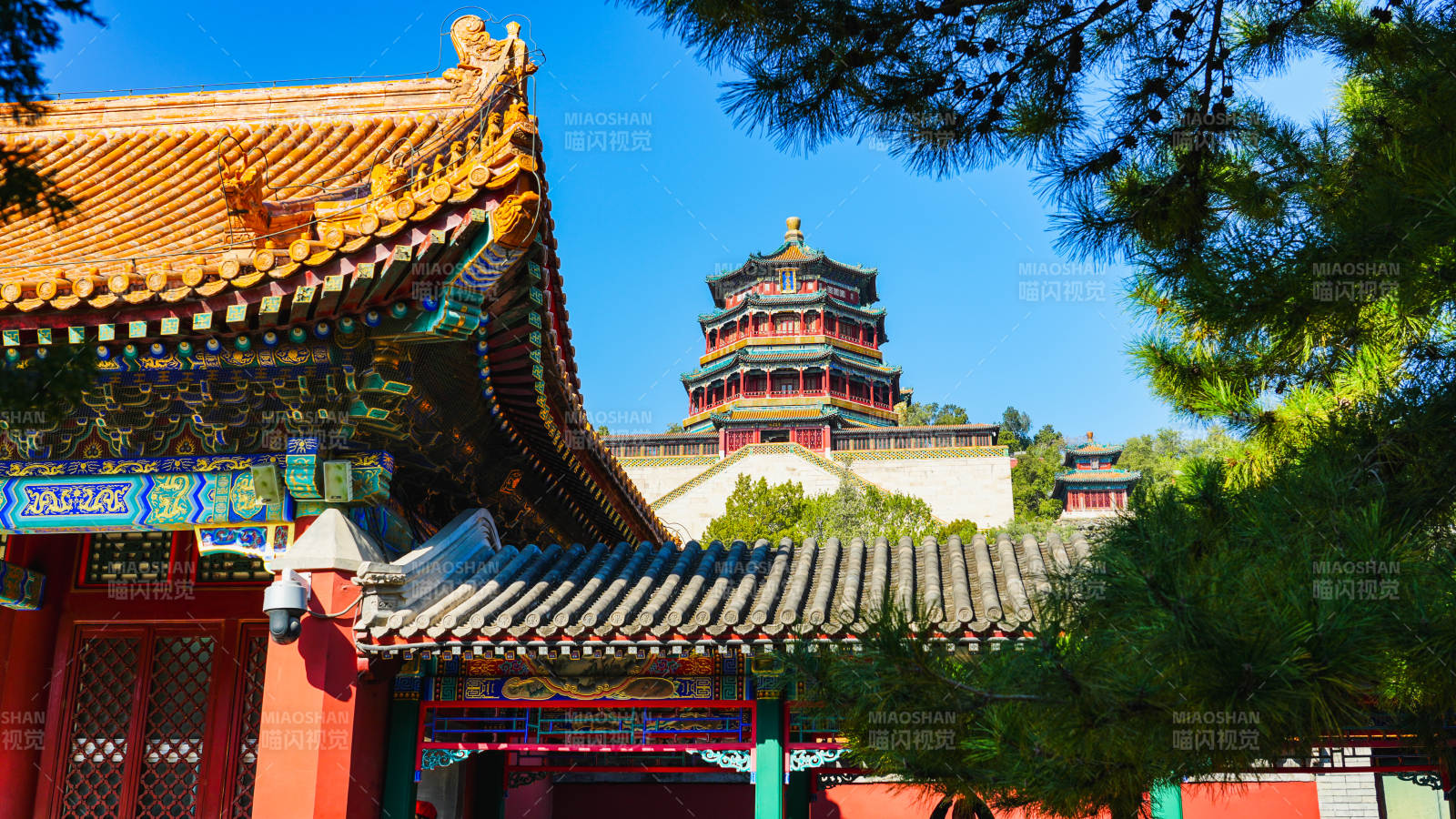 颐和园古建筑风光图片