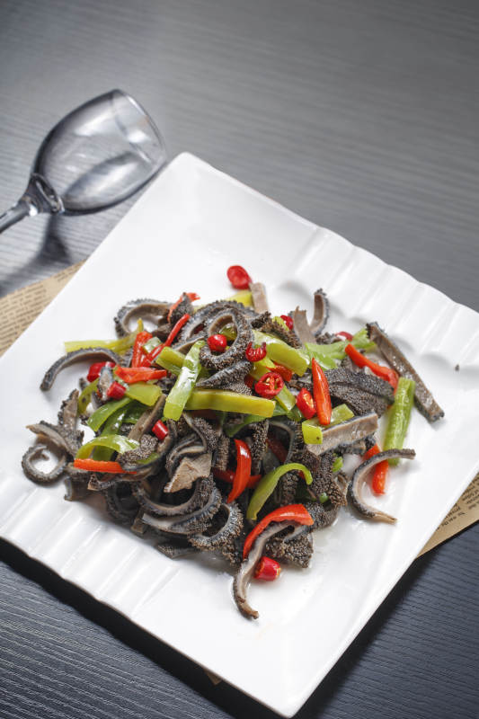 青红椒炒毛肚图片