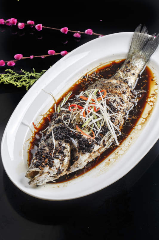 豆豉豉油蒸鳜鱼图片