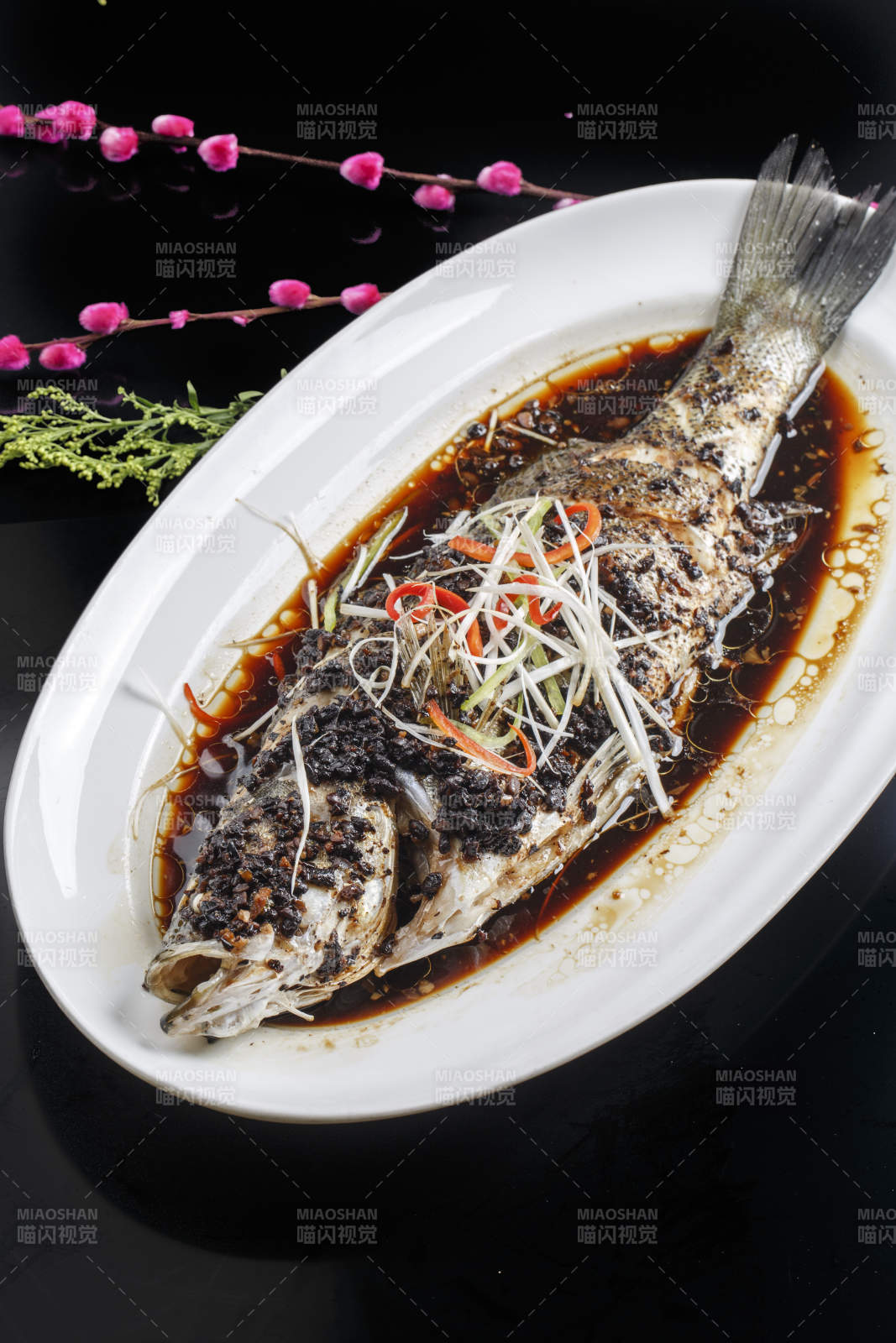 豆豉豉油蒸鳜鱼图片