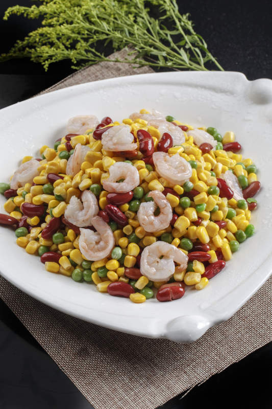 松仁玉米腰豆大虾仁图片