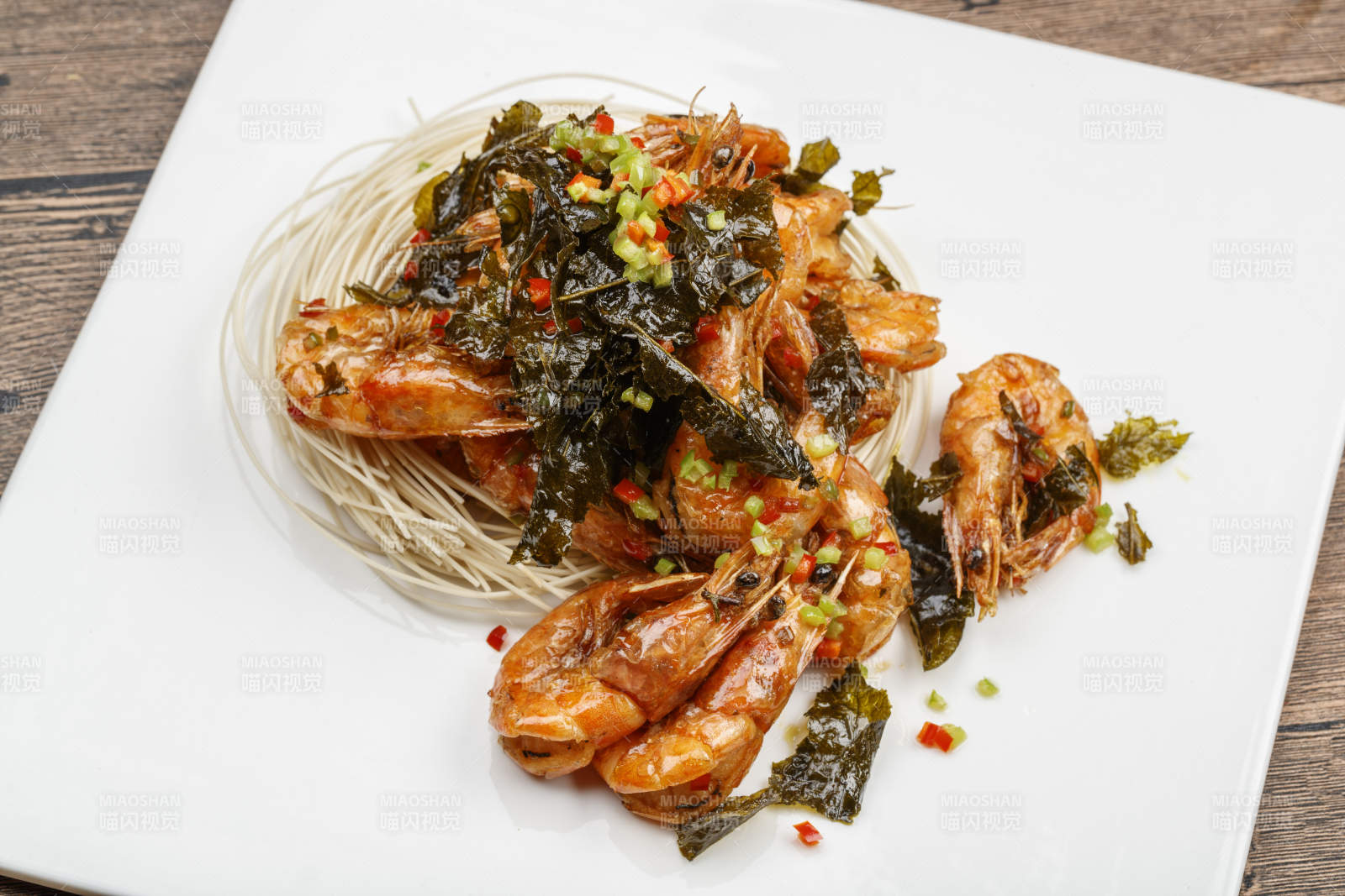 龙井香炸开背虾图片