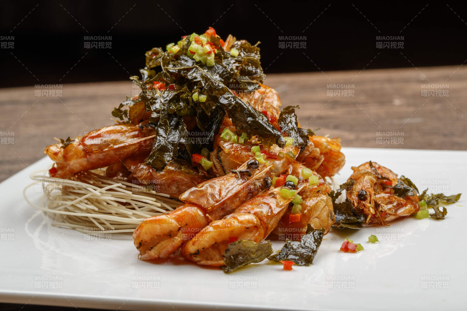 龙井香炸开背虾图片