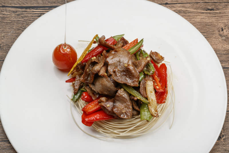 川味杭椒爆鸡胗图片