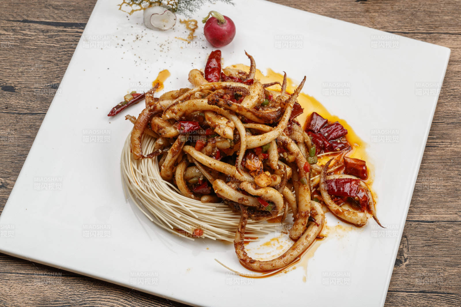 豆豉香辣鱿鱼须图片