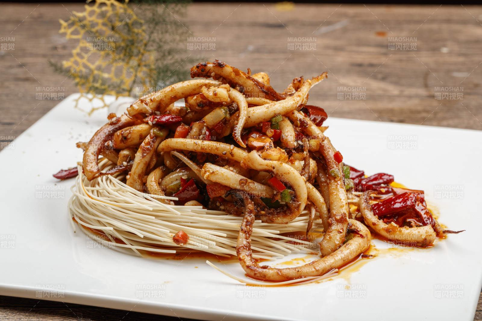 豆豉香辣鱿鱼须图片