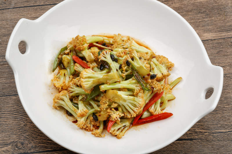 酱爆有机菜花图片