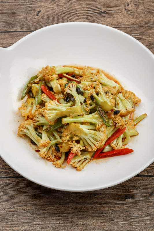 酱爆有机菜花图片