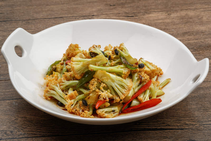 酱爆有机菜花图片