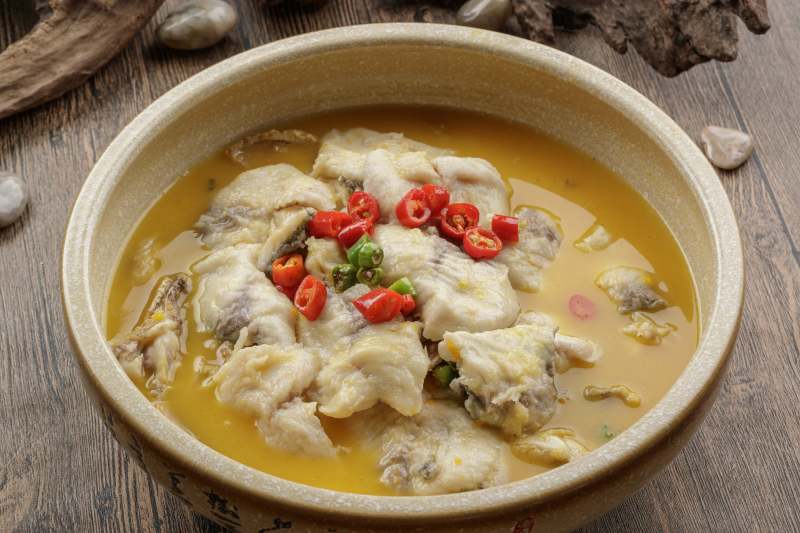 酸汤野生草鱼鱼片图片