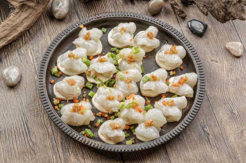 铁板杏鲍菇蒜蓉虾仁图片