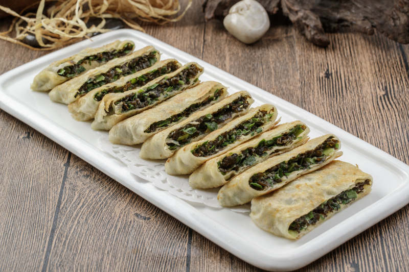 土豆地皮菜馅莜面饺子图片