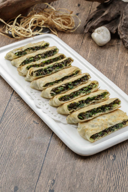 土豆地皮菜馅莜面饺子图片