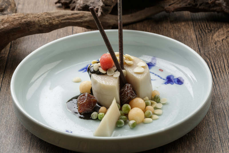 话梅坚果杏仁豆腐图片