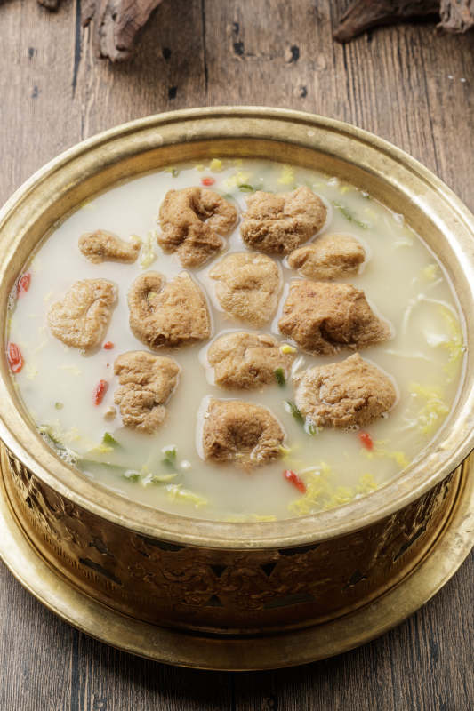 浓汤白菜豆腐泡炸豆腐图片