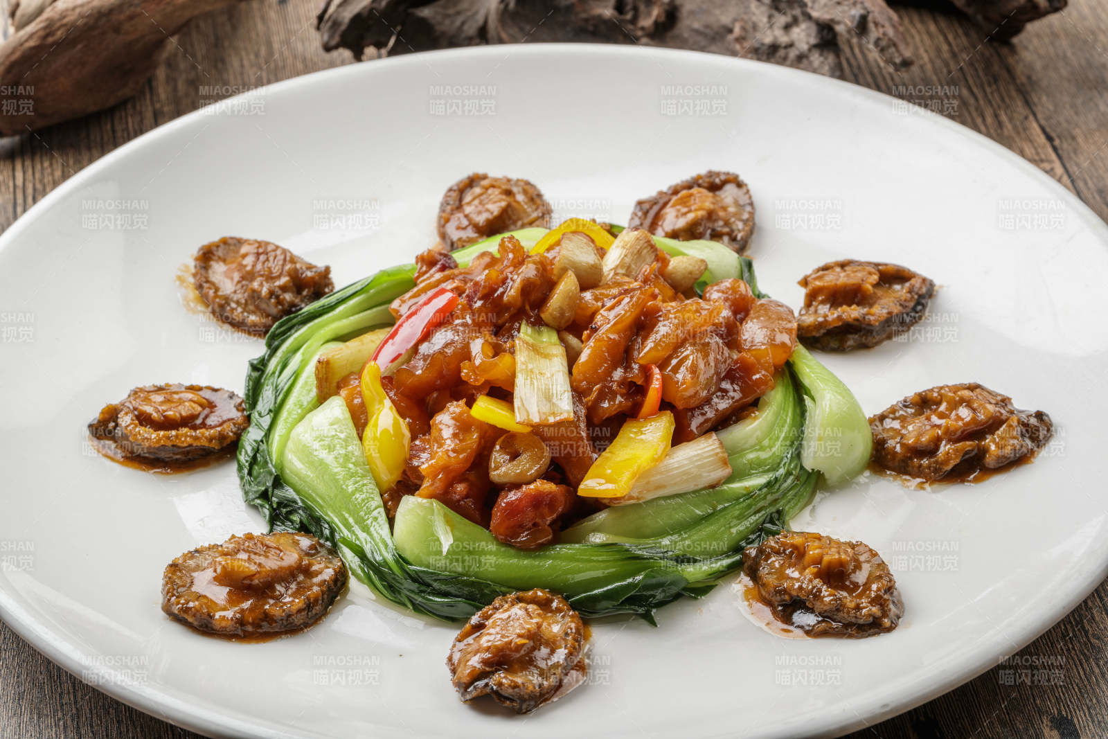 葱烧蹄筋元宝鲍鱼图片