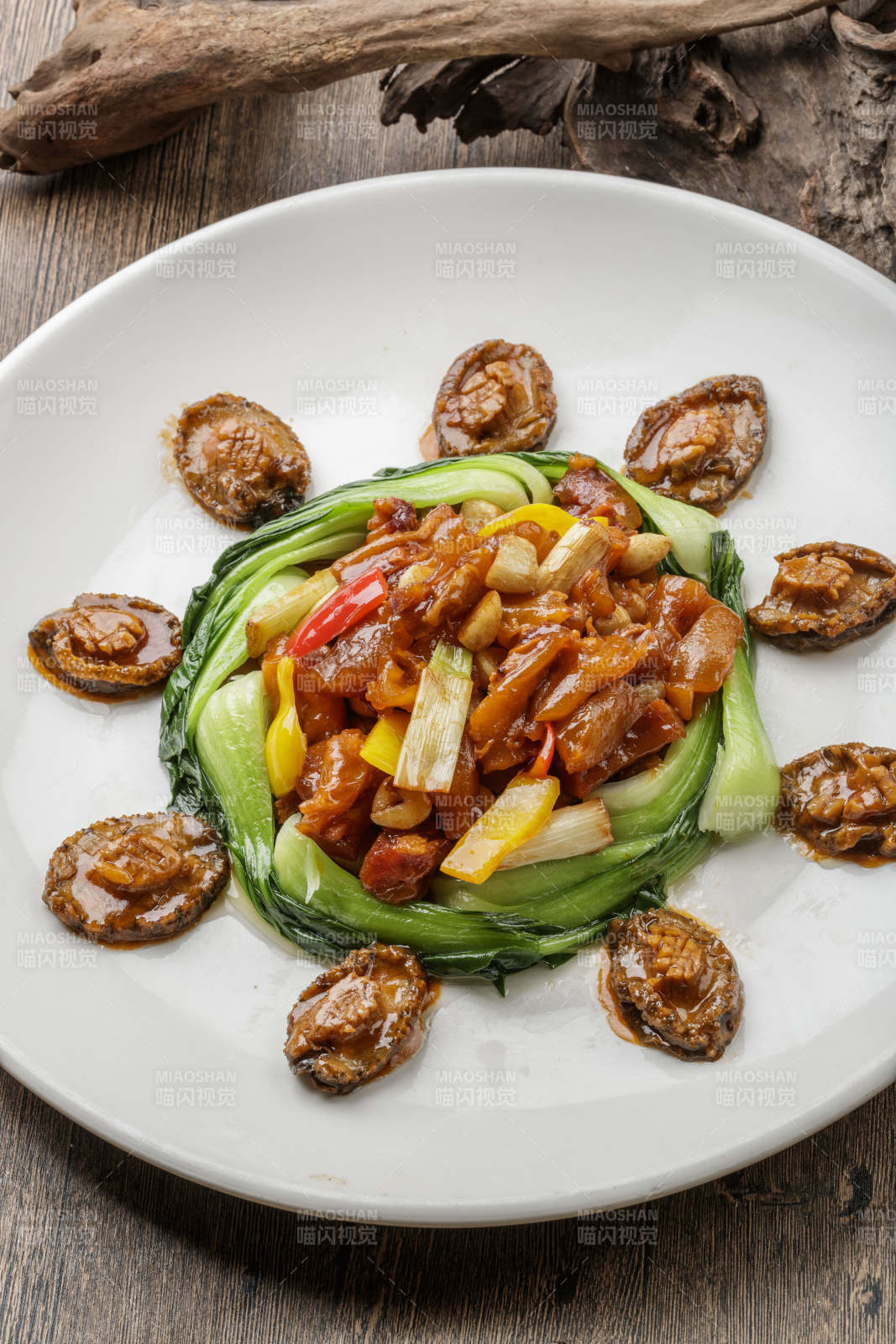 葱烧蹄筋元宝鲍鱼图片