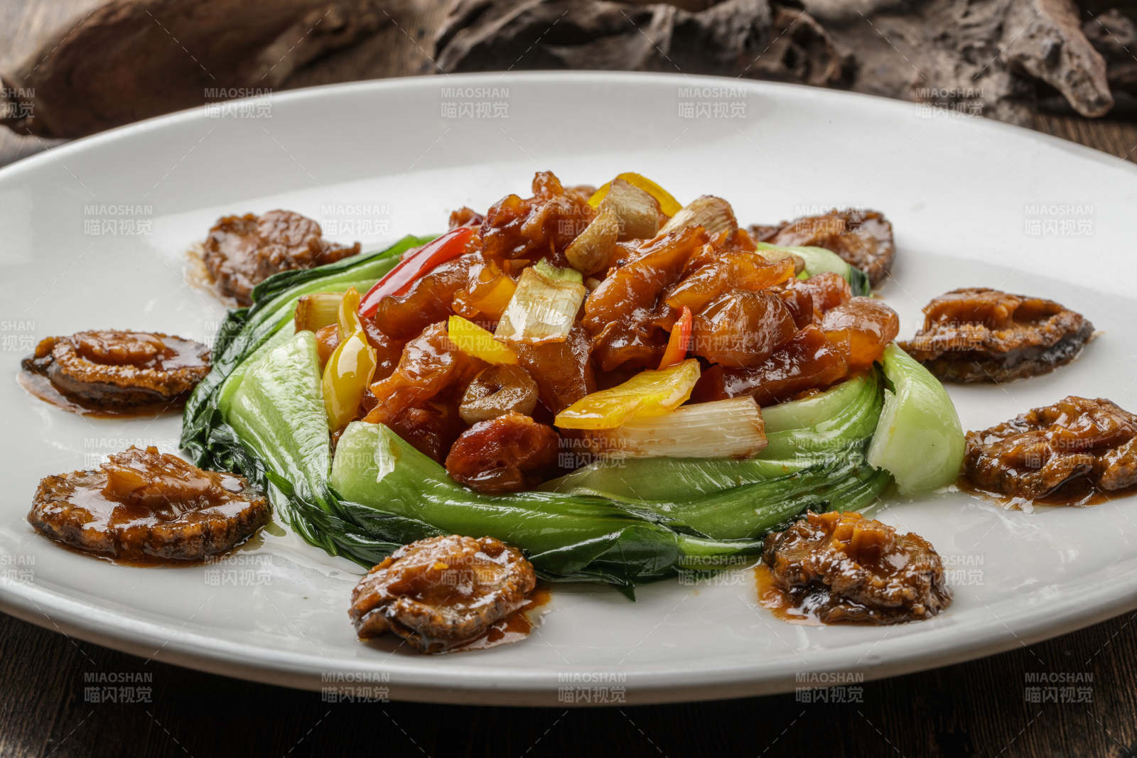 葱烧蹄筋元宝鲍鱼图片