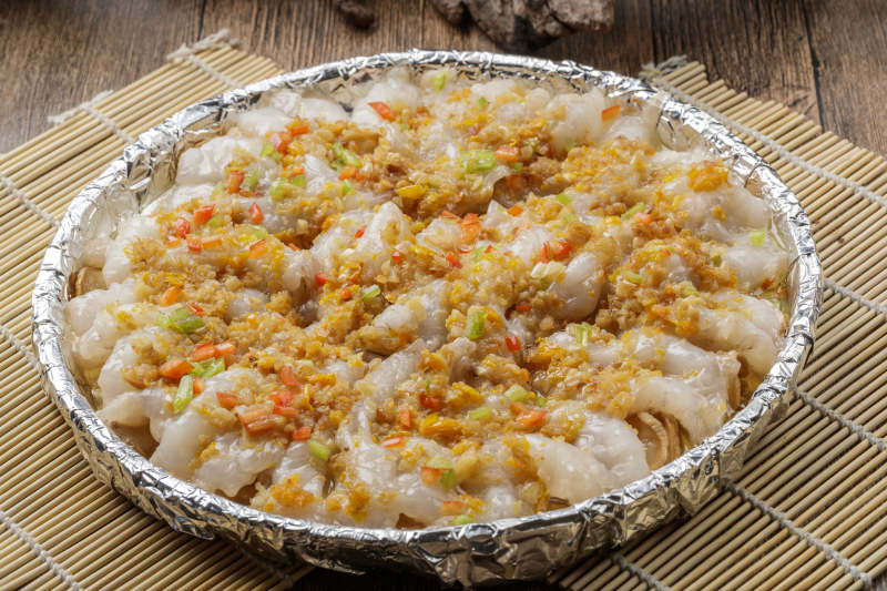 锡纸铁板蒜蓉虾图片