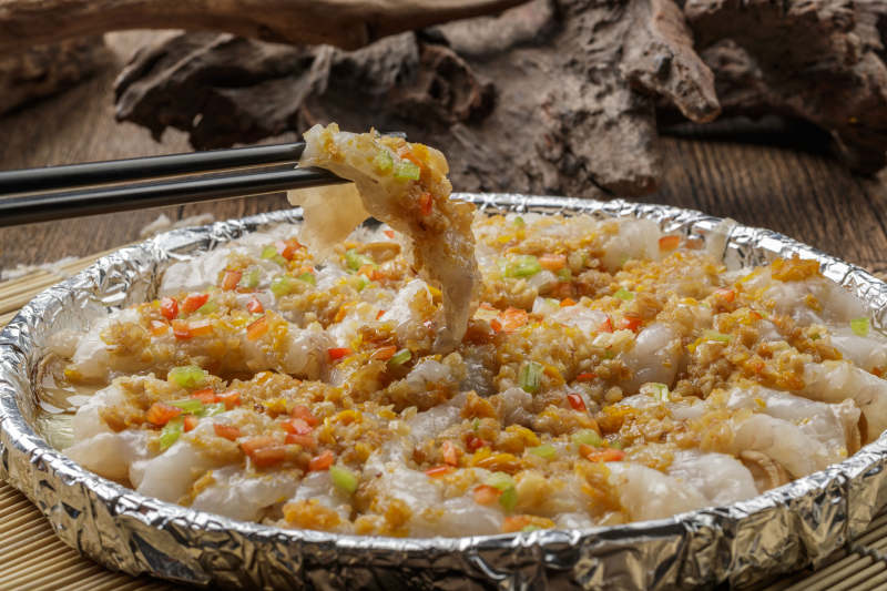 锡纸铁板蒜蓉虾图片