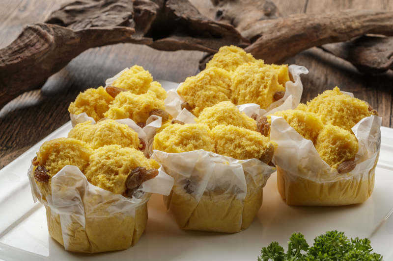 纸杯开花黄馍馍蛋糕图片