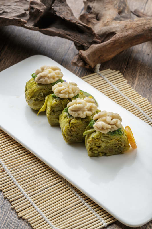 桃仁白菜卷芥末墩图片