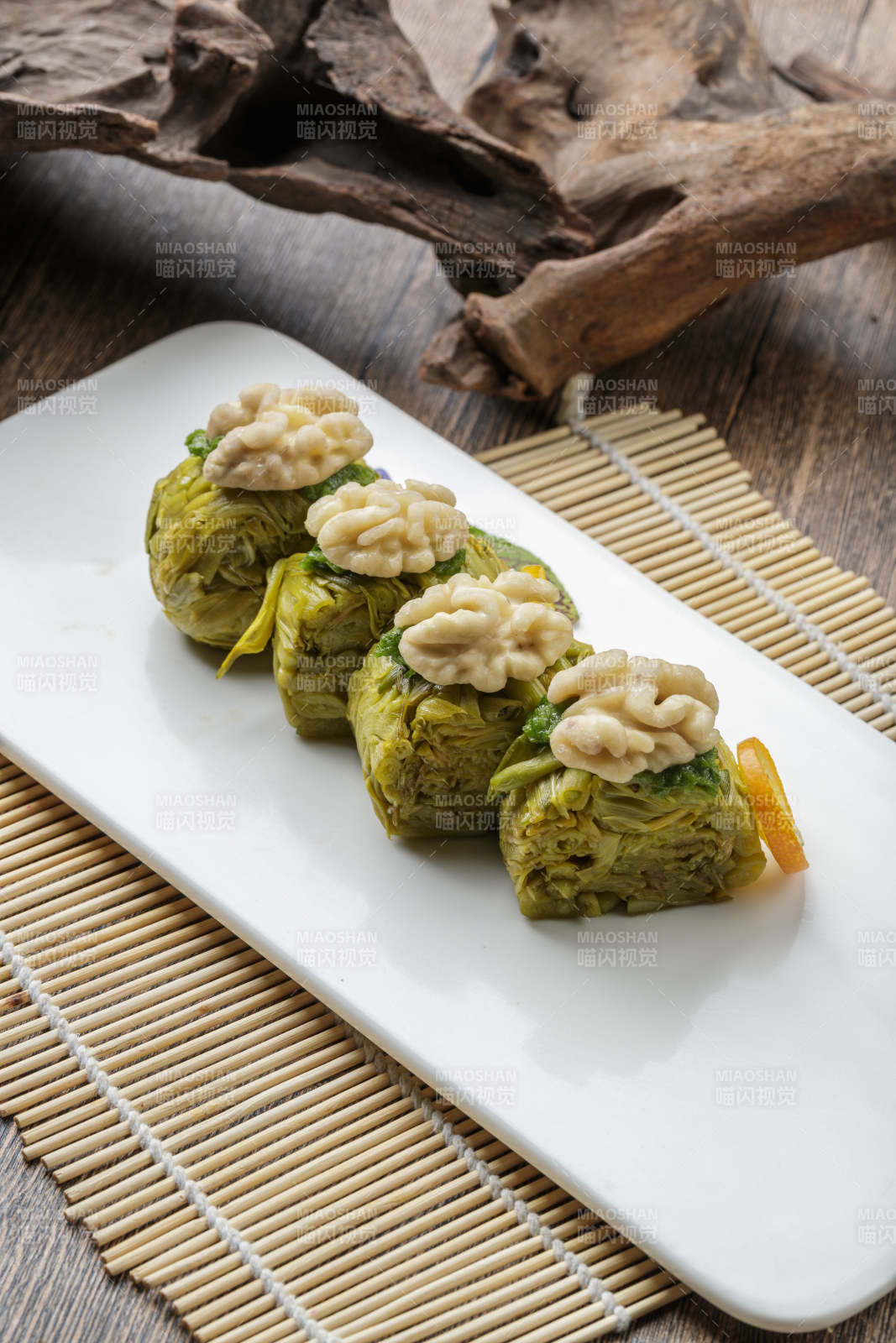 桃仁白菜卷芥末墩图片