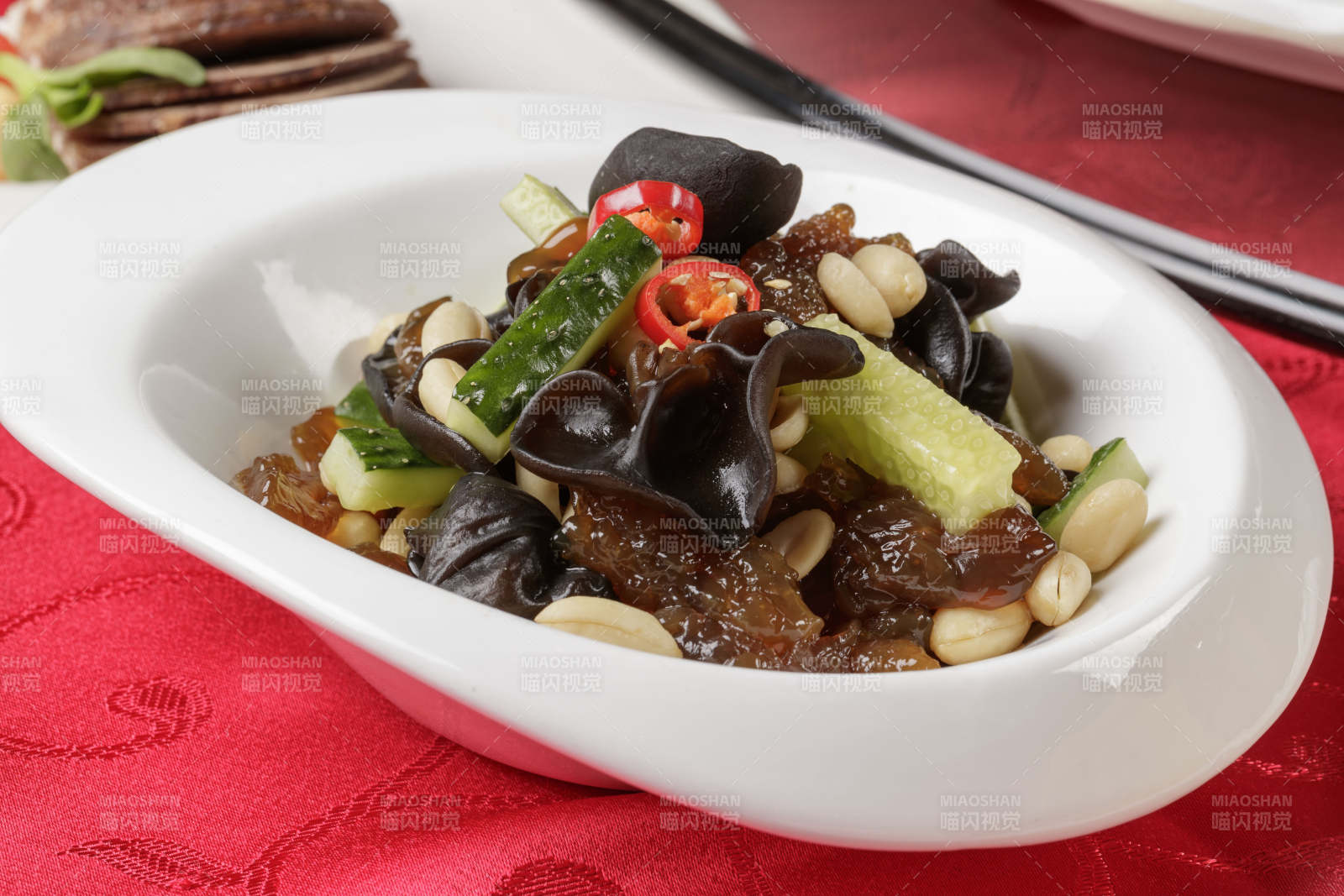 凉拌老醋木耳蛰头图片