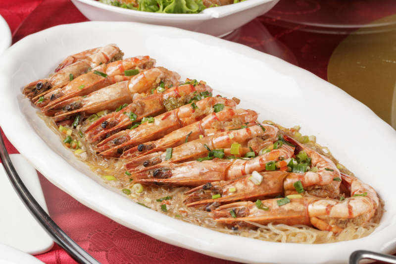 清蒸蒜蓉开背虾图片