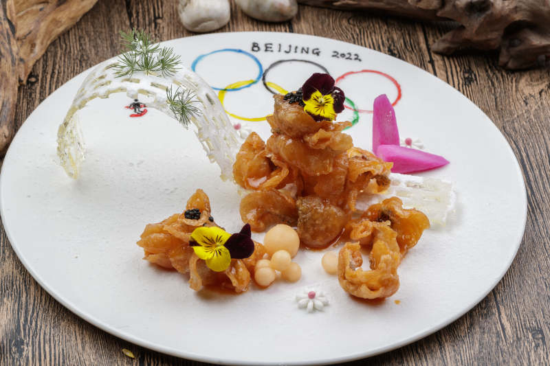 牡丹花开软炸肉图片