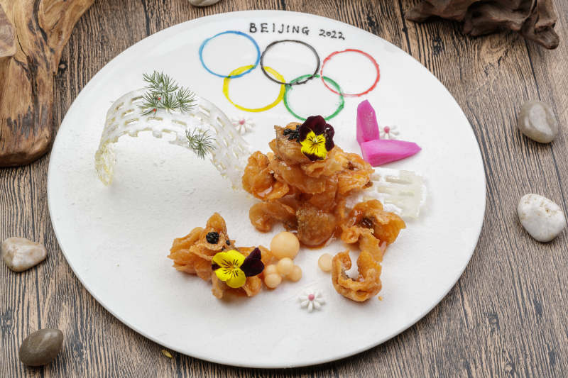 牡丹花开软炸肉图片