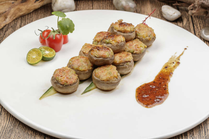 肉糜香煎酿口蘑图片