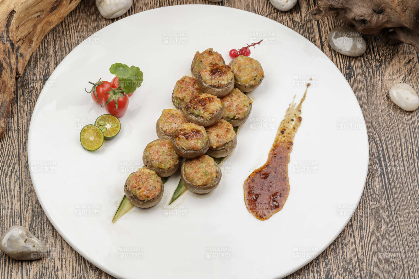 肉糜香煎酿口蘑图片