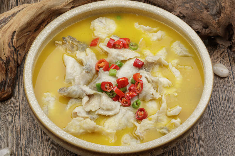 酸汤野生草鱼鱼片图片