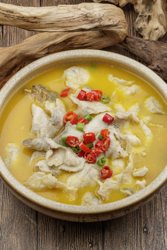 酸汤野生草鱼鱼片图片