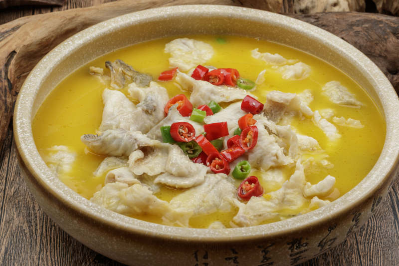 酸汤野生草鱼鱼片图片