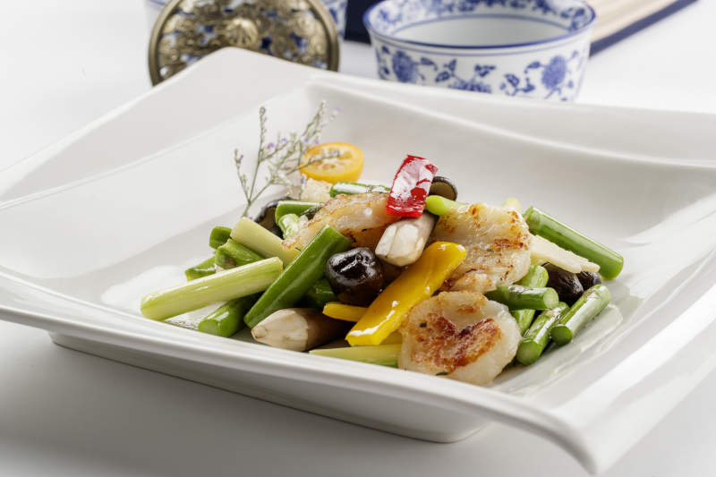 遍野芝兰煎澳带蒜薹鸡枞菌带子图片