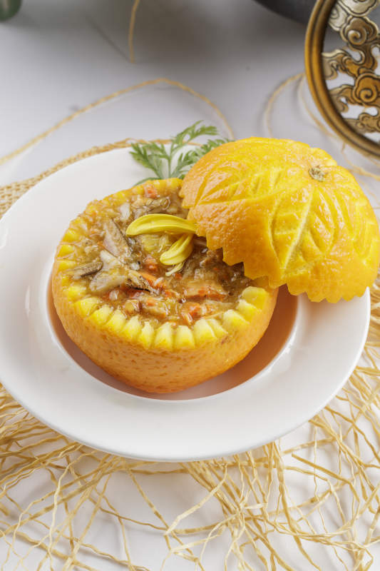 仿唐菜蟹酿橙图片