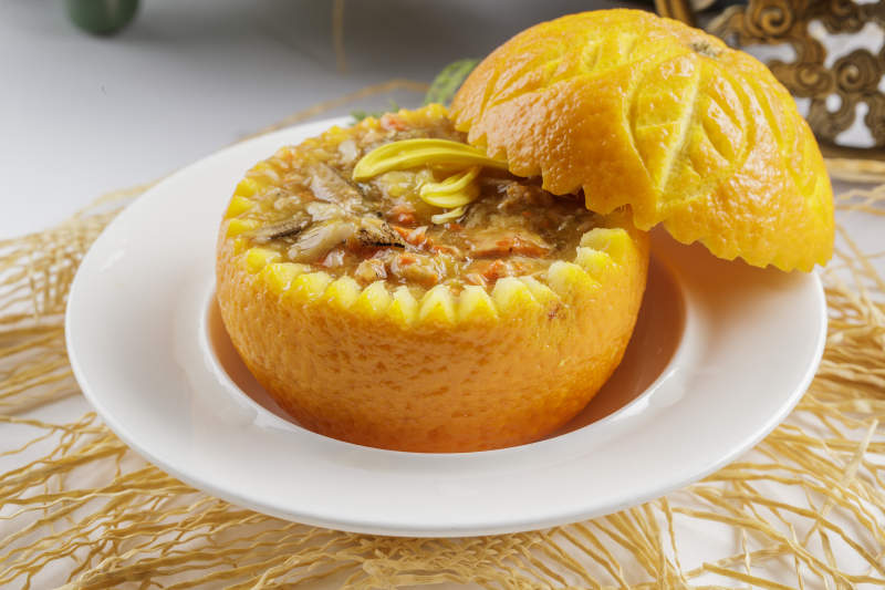 仿唐菜蟹酿橙图片