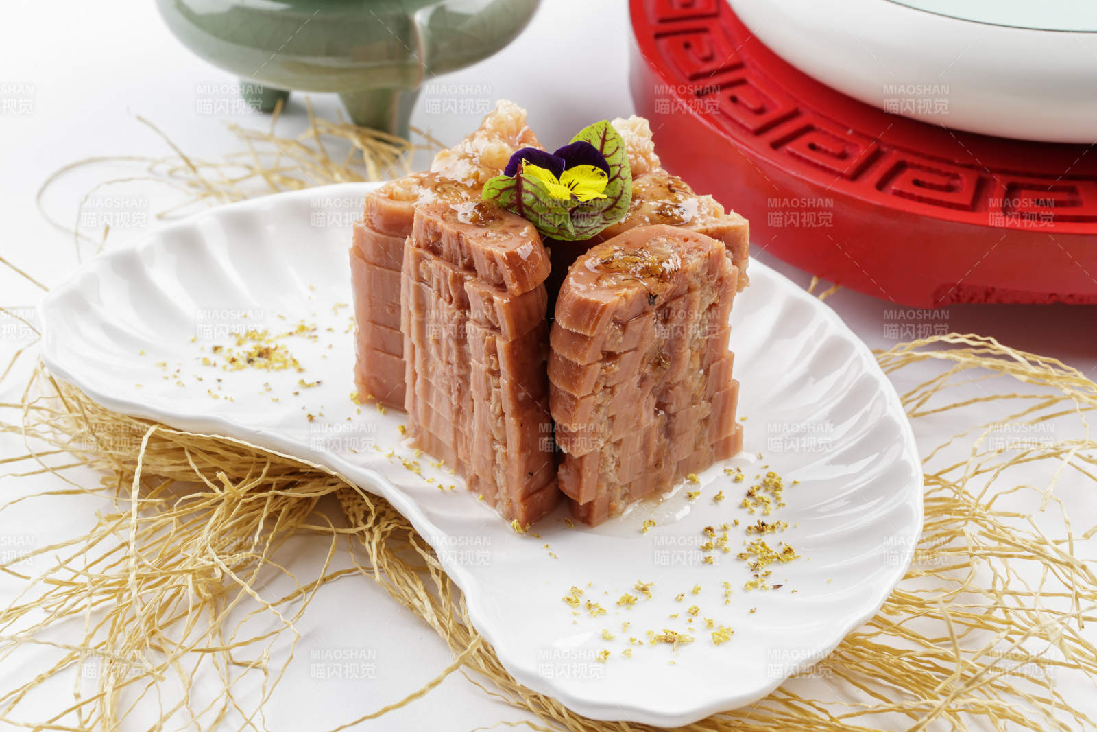 桂花蜜黄米藕图片