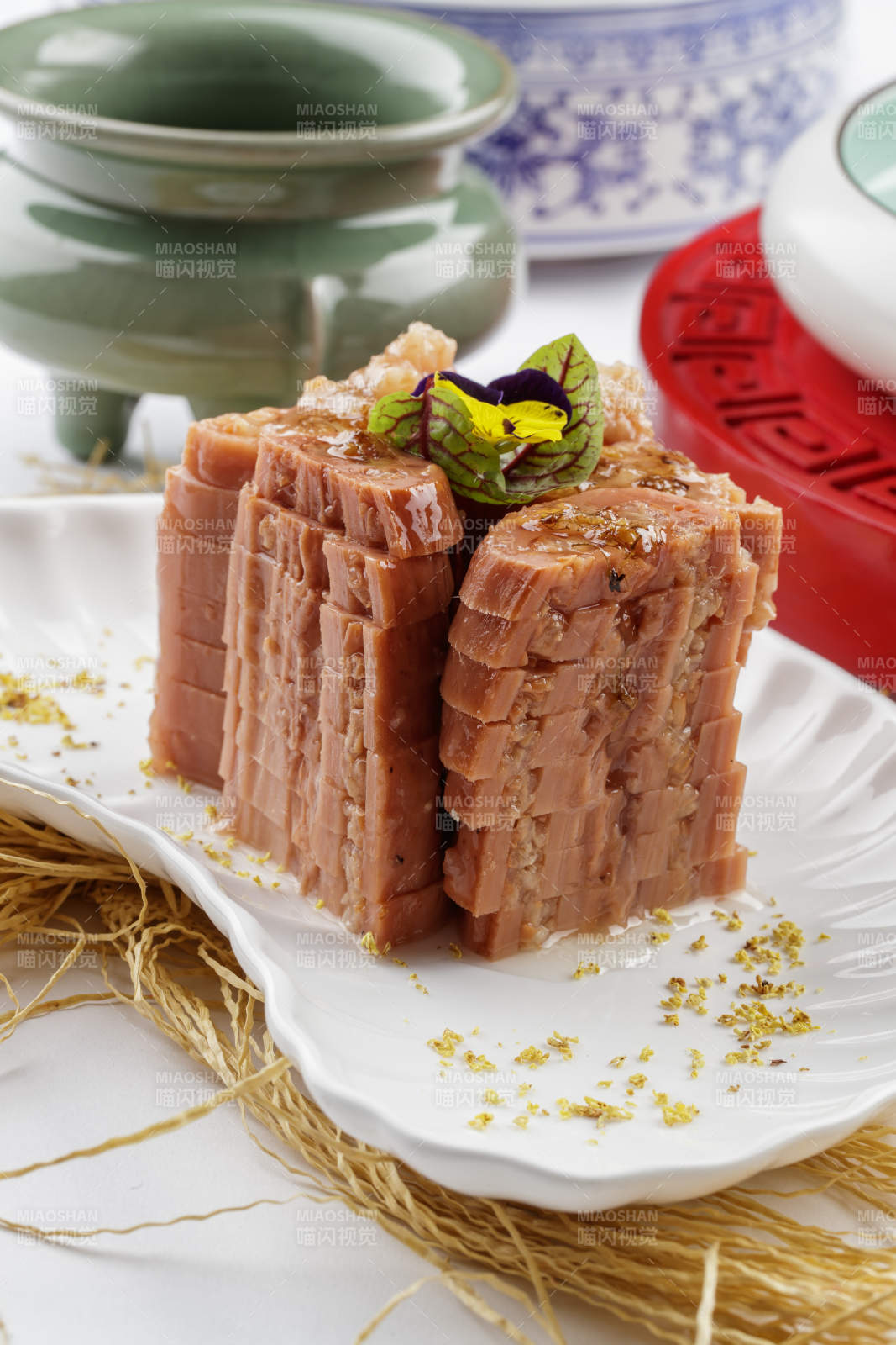 桂花蜜黄米藕图片