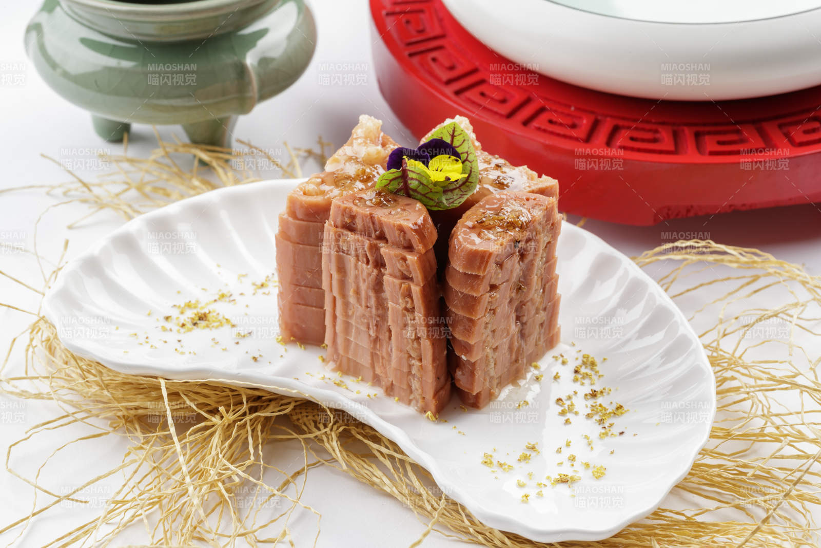 桂花蜜黄米藕图片