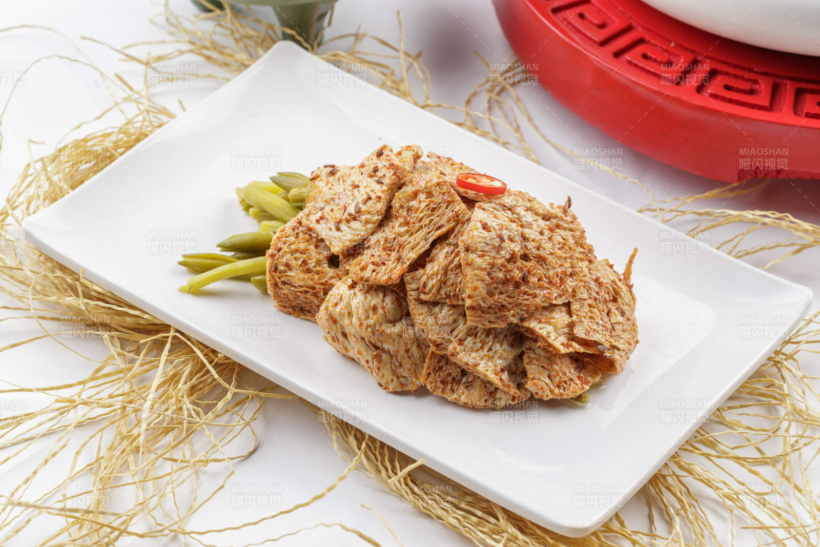 凉拌麻辣面筋图片