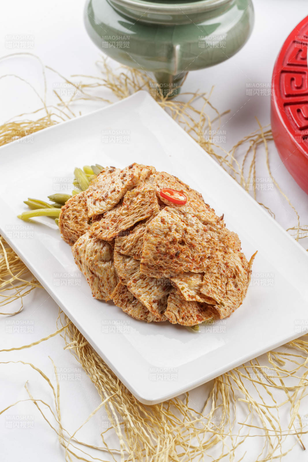 凉拌麻辣面筋图片