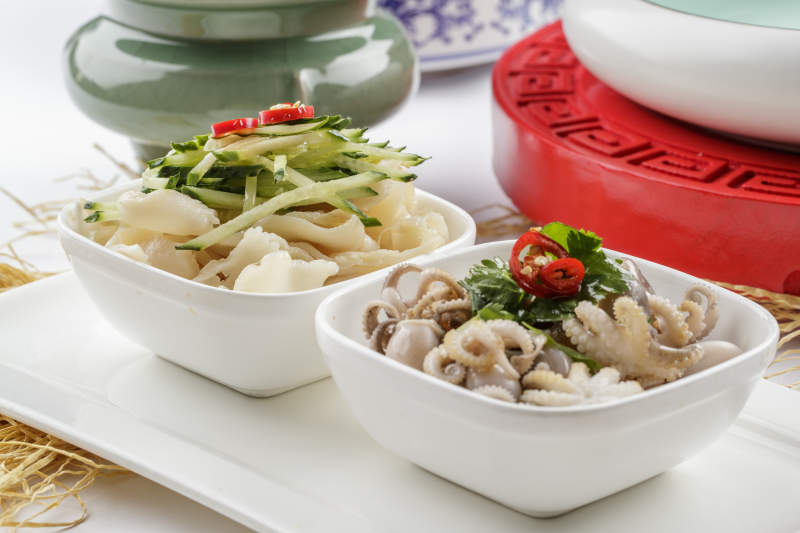 温拌小海鲜螺片小八爪图片