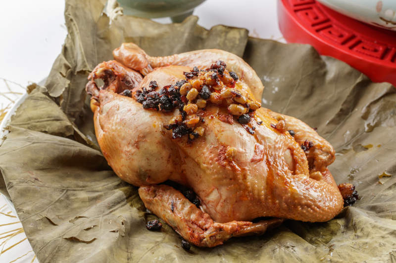 豆豉酱香荷叶鸡图片