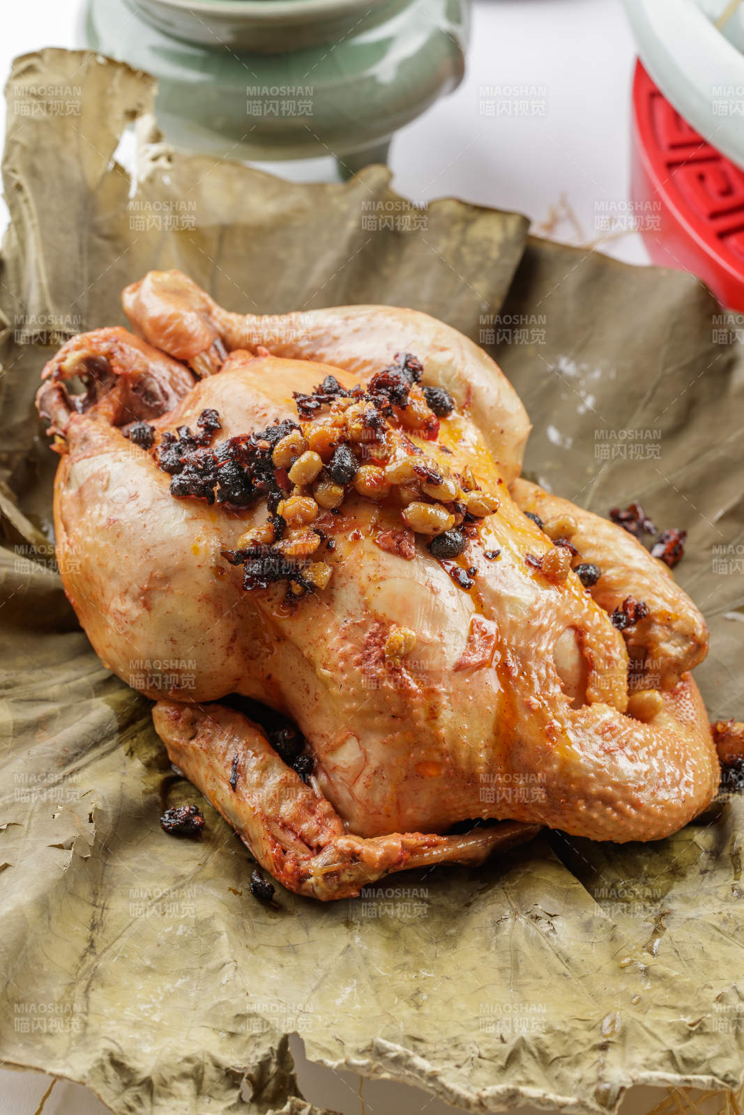 豆豉酱香荷叶鸡图片