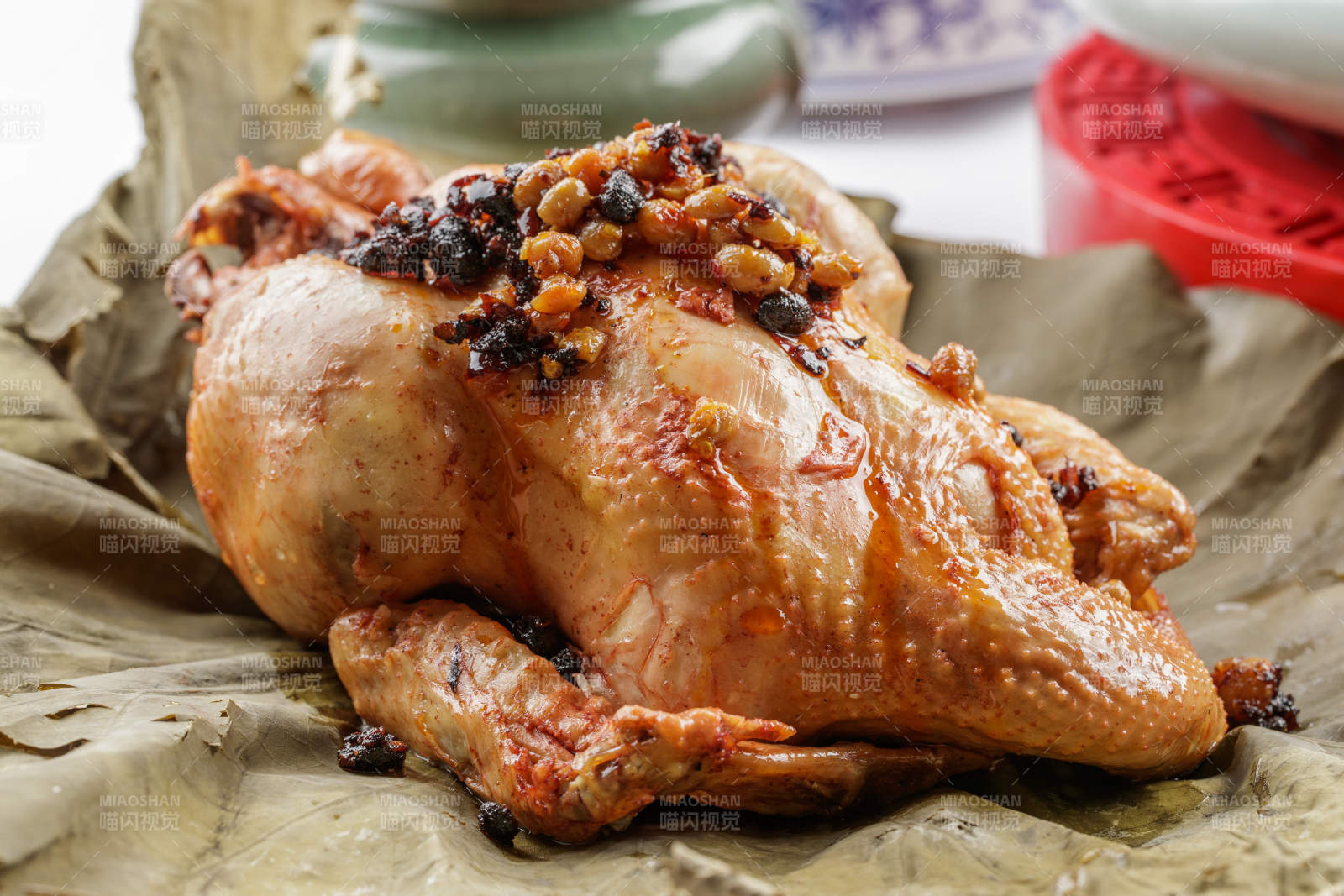 豆豉酱香荷叶鸡图片